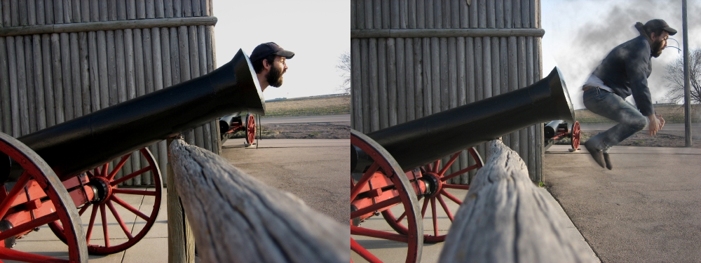E Shot Out of Cannon